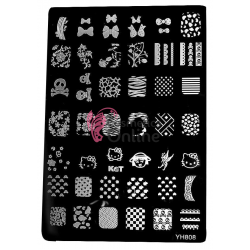 Matrita de Unghii din metal dreptunghiulara 21,5x14,0cm XXL YH808 Cod 95655